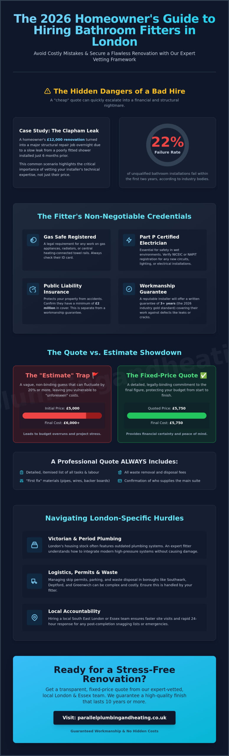 Bathroom Fitters London: Your 2026 Homeowner Vetting Checklist