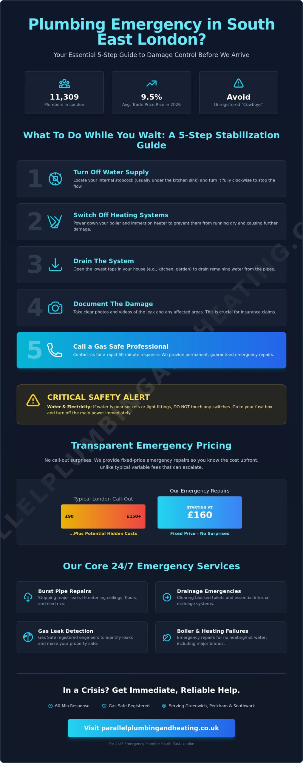 24/7 Plumber in South East London: Rapid Emergency Response & Repairs 2026