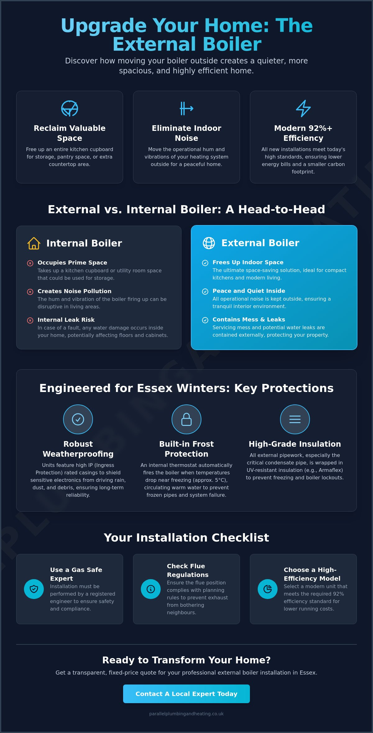 External Boiler Installation in Essex: Reclaim Your Space in 2026
